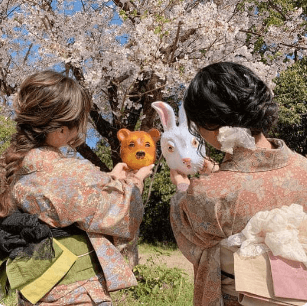 梨花和服の画像